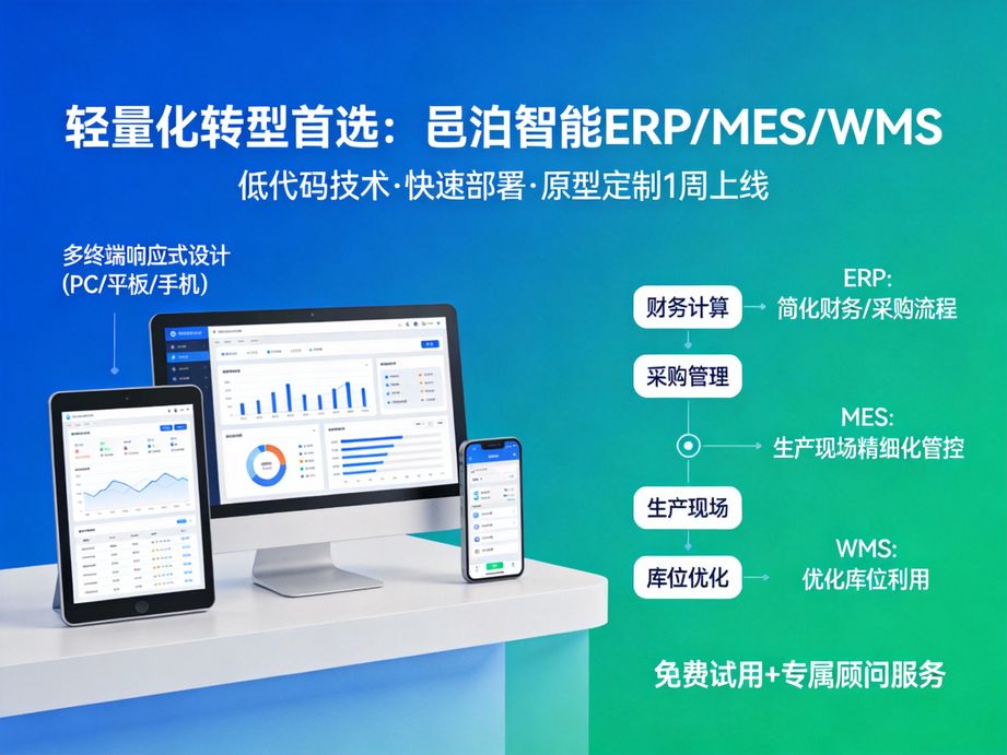 邑泊软件创新生产领料管理，mes系统实现智能物料按需领料，避免物料积压与浪费。