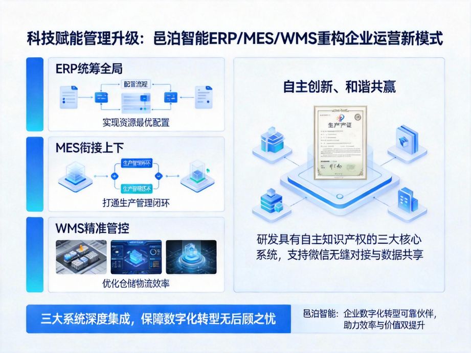 邑泊软件适配电子行业管理，erp系统支持电子元器件批次管理，实现产品质量智能追溯。